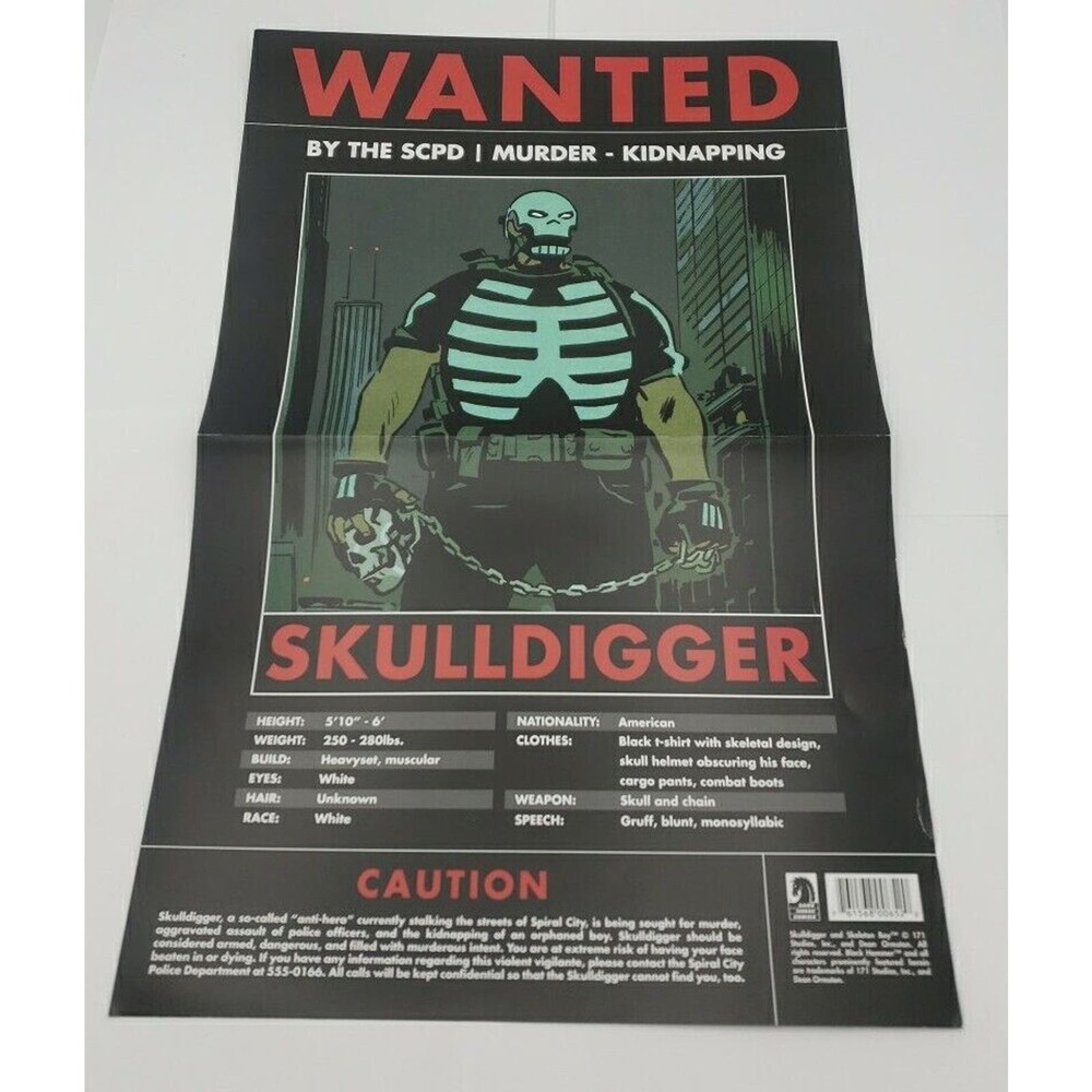 SKULLDIGGER () Dark Horse Comics 11" x 17" promotional poster Double Sided